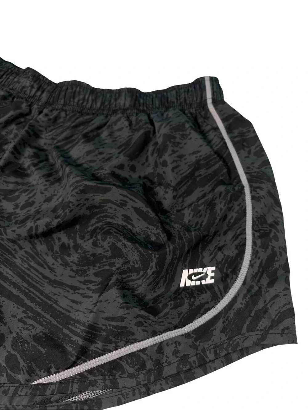 NIKE WOMENS RUNNING SHORTS LINED BLACK & GRAY SIZE XXL